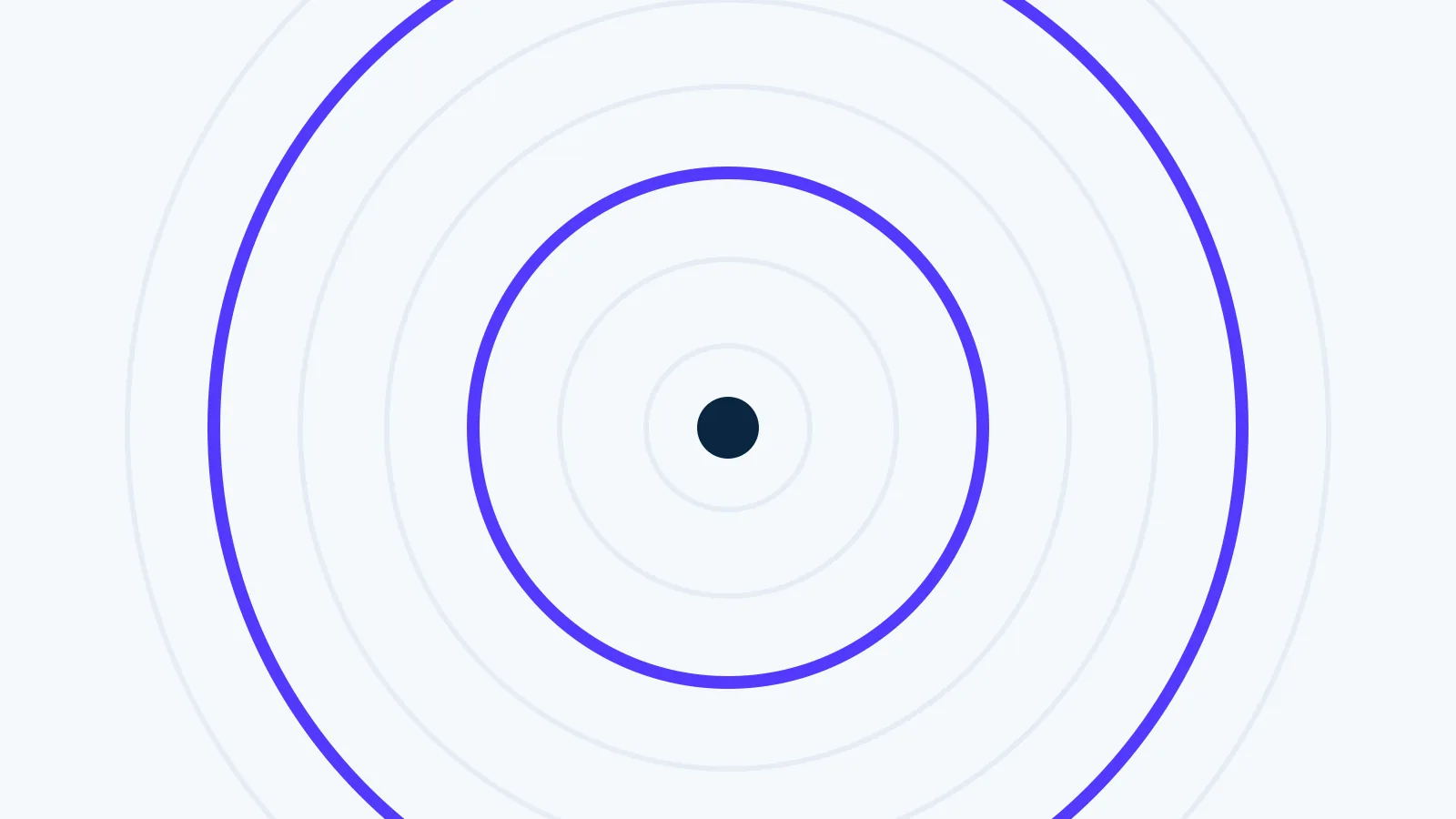 What Is llms.txt and Does Your Website Need One?: concentric orange and grey rings radiating from a small ink dot, like a signal being picked up