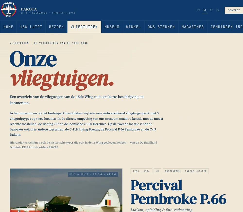 Dakota 15 Wing homepage